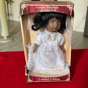 Genuine Porcelain Collectible Doll-Limited Edition-6 Inch-Hand Painted